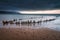 The Sunbeam ship wreck on the Rossbeigh beach at sunset, Ireland