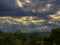 Sunbeams casting their light over the valley