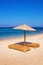 Sunbeds on Plaka beach, Naxos island