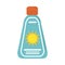 Sunblock bottle lotion protection flat icon style