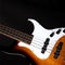 Sunburst Bass Guitar Isolated On Black