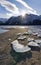 Sunburst with ice chunks on the Chilkat Inlet