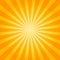 Sunburst orange background. Vector illustration.