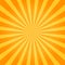 Sunburst orange background. Vector illustration.