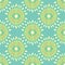 Sunburst Pattern In Lime green And Blue