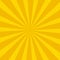 Sunburst with Yellow Pastel Color for Rays and Beams. Multi Tone Explosion with Texture, Depth and Perspective Lines