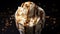 Sundae Ice Cream With Caramel And Nuts - High Detailed Uhd Image
