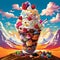 Sundae Oasis: Layers of Ice Cream, Toppings, and Pure Bliss