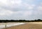 Sundarban National Park, Bangladesh: A female tourist walking on a beach on the Bay of Bengal