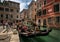 Sunday morning in Venice. Date in Venice. Everyday life of a gondolier. Italy