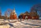 Sundborn - March 30, 2018: Church of the town of Sundborn in Dalarna, Sweden