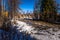 Sundborn - March 30, 2018: Water dam in the town of Sundborn in Dalarna, Sweden