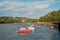 Sunderland UK: Oct 2022: Fishing boats moored on the River Wear in Sunderland city