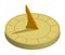 Sundial. Dial and hand for measuring time in antiquity. Tool for measuring time. Vector