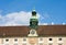 The sundial and mechanical watches on Amalienburg in Hofburg, Vienna, Austria