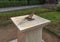 Sundial in National Garden of Athens photo. Greece.