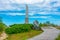 Sundial at Parnidis dune at Curonian spit in Lithuania