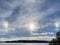 Sundogs over the frozen Lake of the Woods, Kenora, Ontario