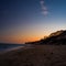 After sundown on the beach