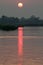 Sundown at river Mekong in Laos