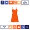Sundress, Evening dress, combination or nightie, the silhouette. Menu item in the web design