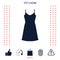 Sundress, Evening dress, combination or nightie, the silhouette. Menu item in the web design