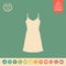 Sundress, Evening dress, combination or nightie, the silhouette. Menu item in the web design