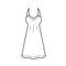 Sundress vector line icon.