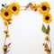 Sunflower border for a cheerful and optimistic outlook