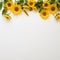 Sunflower border for a creative and artistic endeavor