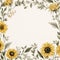 Sunflower border for a creative and artistic endeavor