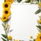Sunflower border for a magical and enchanting moment