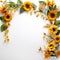 Sunflower border for a magical and enchanting moment