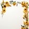 Sunflower border for a magical and enchanting moment