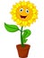 Sunflower cartoon presenting