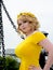 Sunflower Cindy role play cosplayer