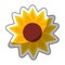 sunflower cute isolated icon
