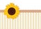 Sunflower dotted line decoration