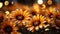 Sunflower dreams vibrant bokeh with contrasting colors, creating a captivating narrative