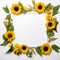 Sunflower Frame with Copy Space Artistic Haven
