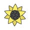 Sunflower head color icon