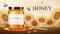 Sunflower honey promo banner