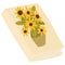 Sunflower notebook desigh element for greeting cards,banners.