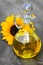 Sunflower oil bottle