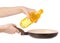 Sunflower oil pour into a frying pan