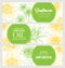 Sunflower Oil Print Template. Yellow and Orange Banners