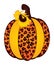 Sunflower Pumpkin Leopard. Vector Cute Leopard Pumpkin with Sunflower