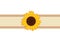 Sunflower ribbon dotted line decoration