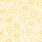 Sunflower seamless pattern. Vector line yellow flowers texture background