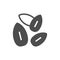 Sunflower seeds glyph modern icon